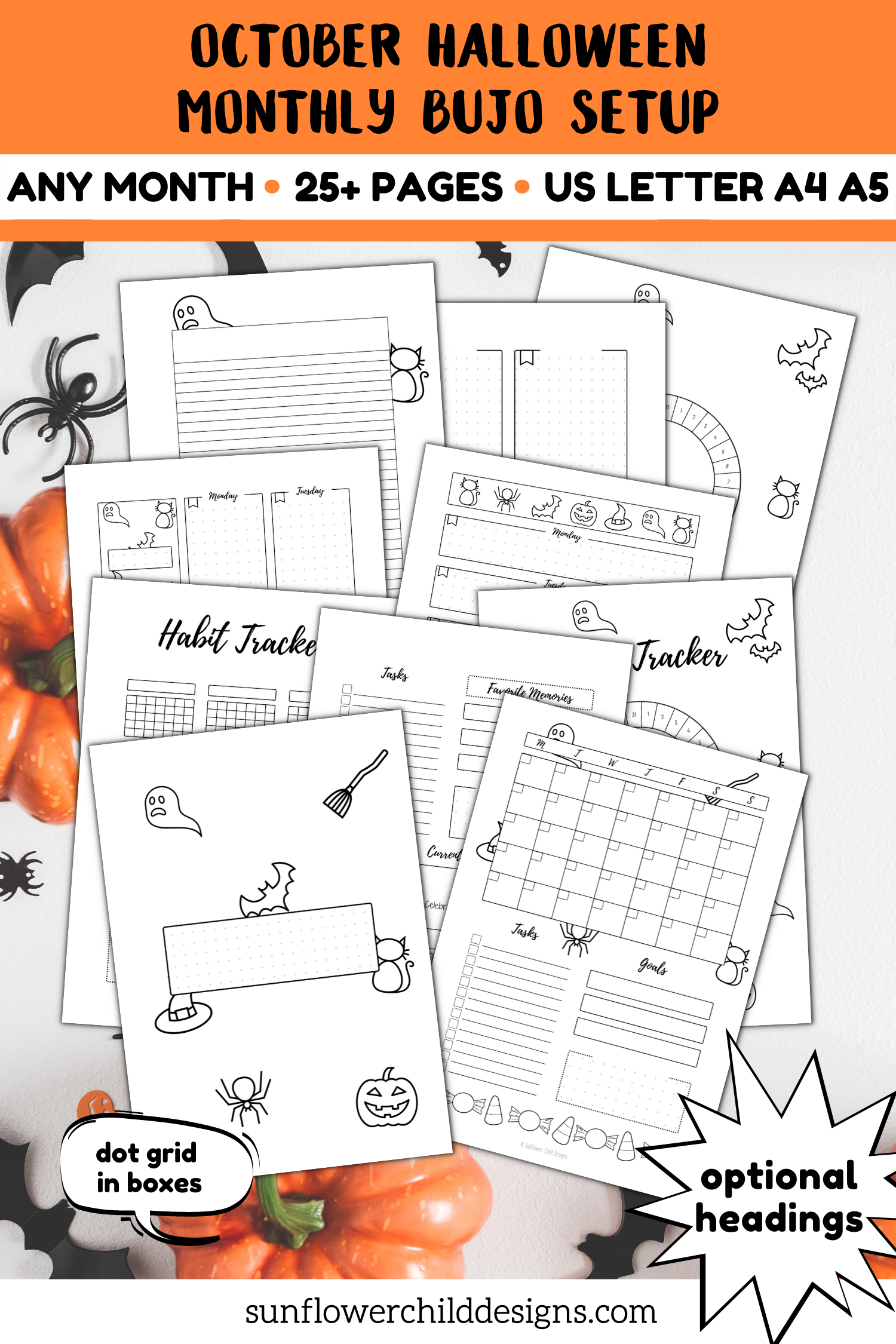 October Bullet Journal Printables