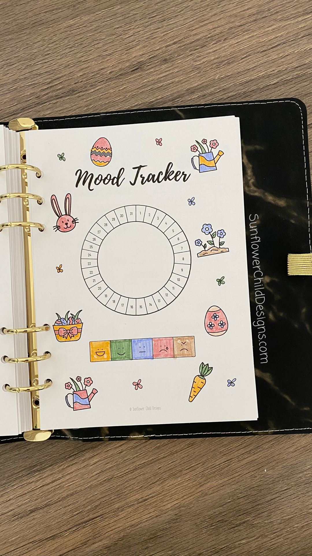 April Mood Tracker Printable for Bullet Journals and Planners