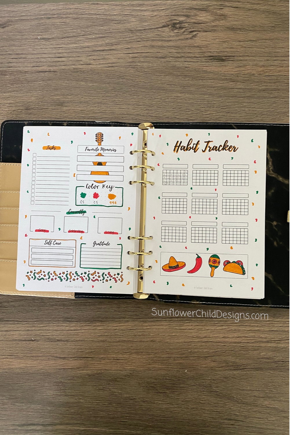 Side by Side Habit Tracker and Monthly Recap