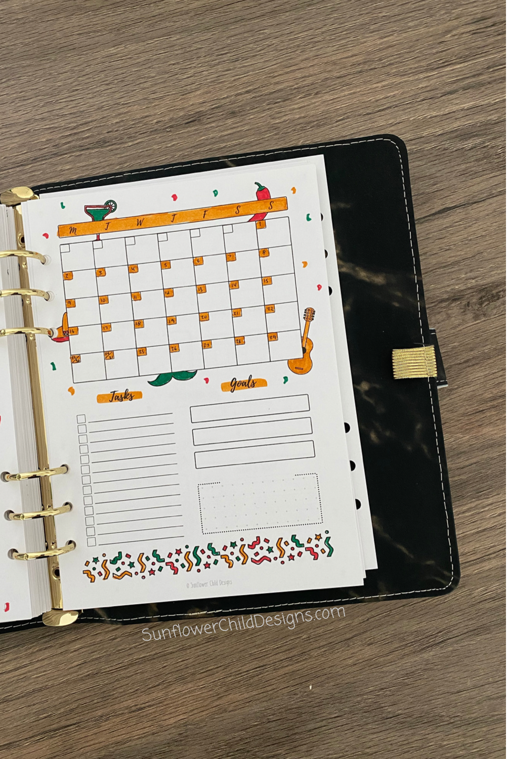 Bullet Journal Calendar Layouts 1 Page