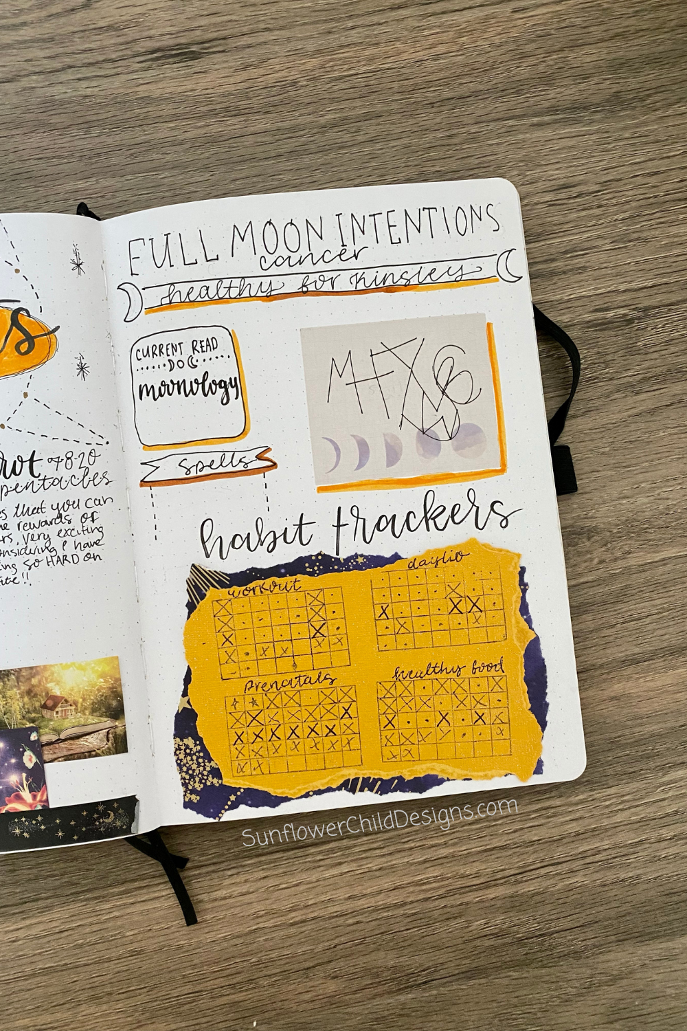 Witchy Bullet Journal Full Moon Intentions