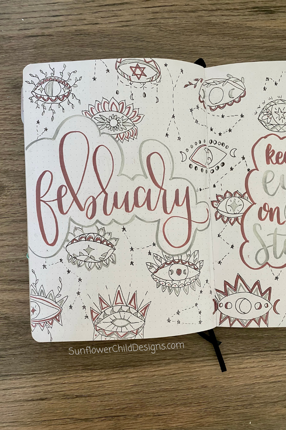 Bullet Journal Title Page February