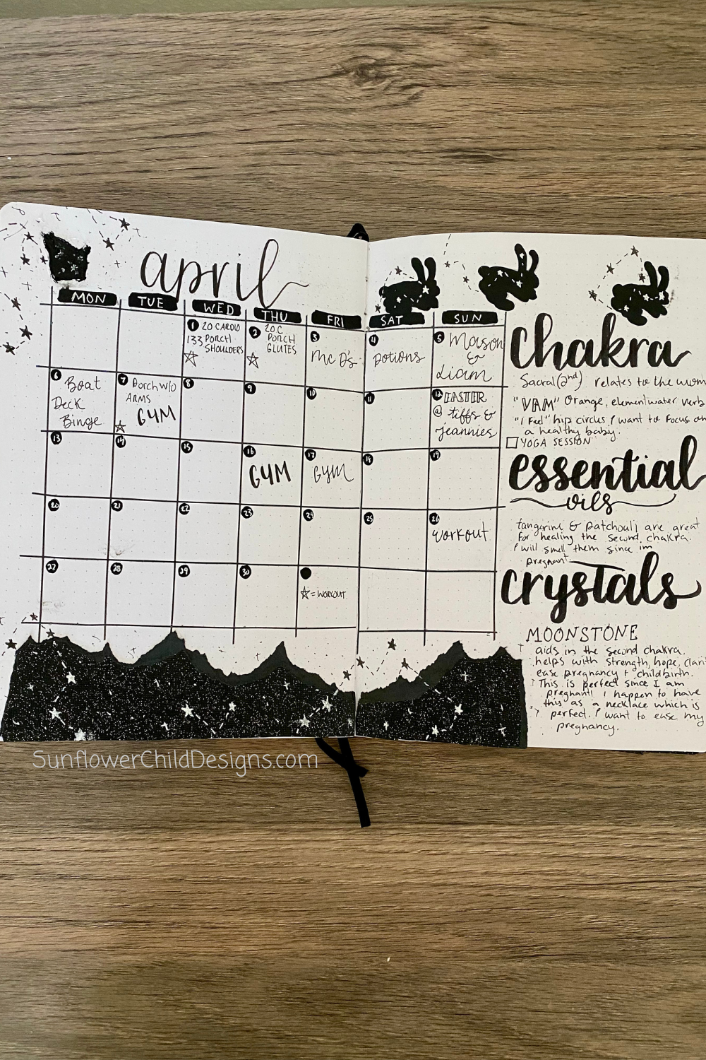 Witchy Bullet Journal Calendar