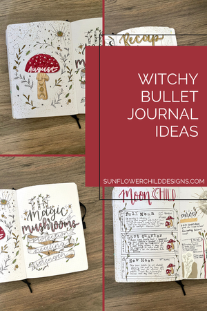Witchy Bullet Journal Ideas - August Bullet Journal Ideas - Mushrooms —  Sunflower Child Designs