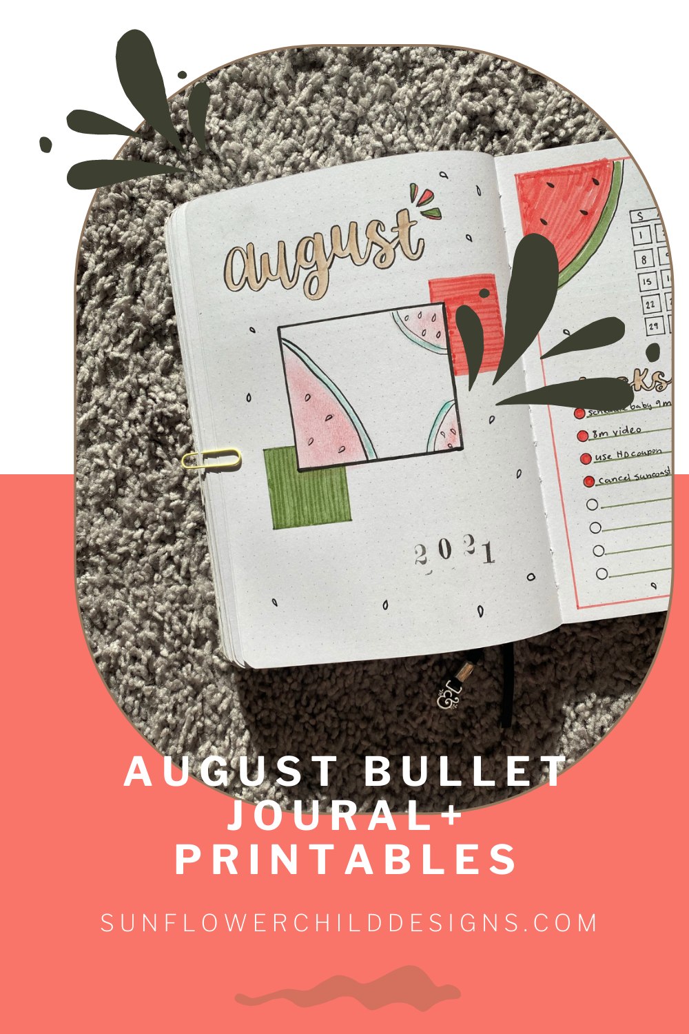 August Bullet Journal Ideas - Summer Bullet Journal Ideas — Sunflower ...