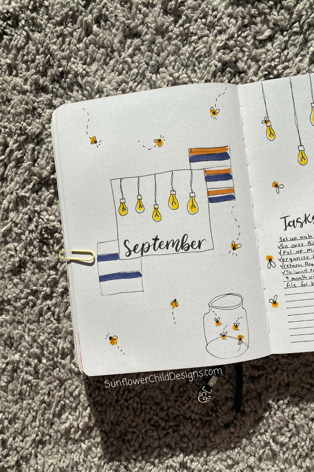 September Bullet Journal Title Page