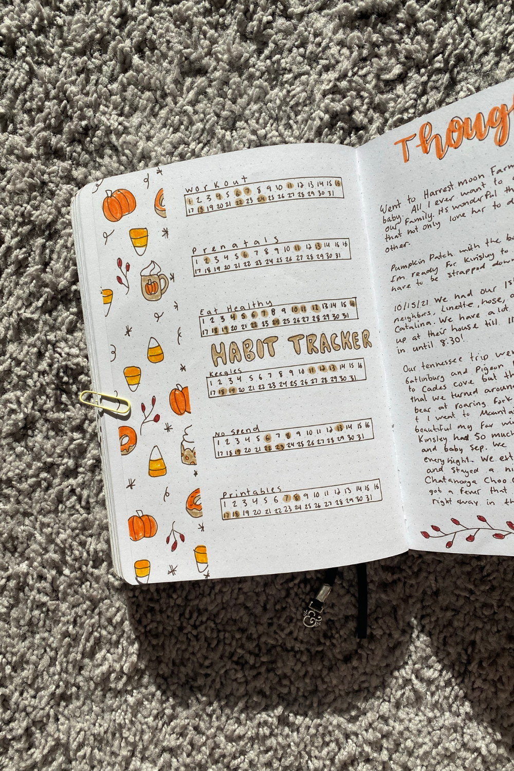 October Bullet Journal Ideas - Pumpkin Spice Theme — Sunflower
