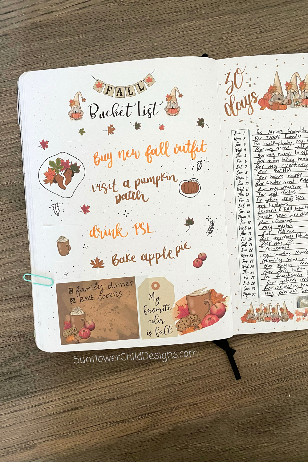 Thanksgiving Quotes Planner Stickers Fall November Cute Autumn Hobo | Bujo  | Bullet Journal | Hobonichi