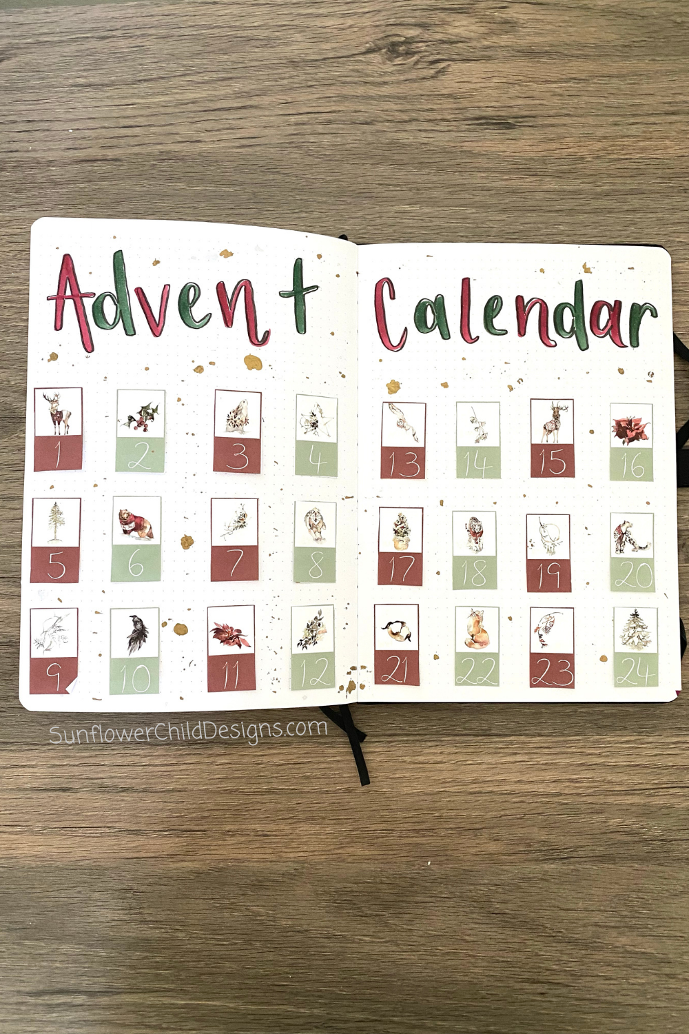 Advent Calendar December Bullet Journal Ideas