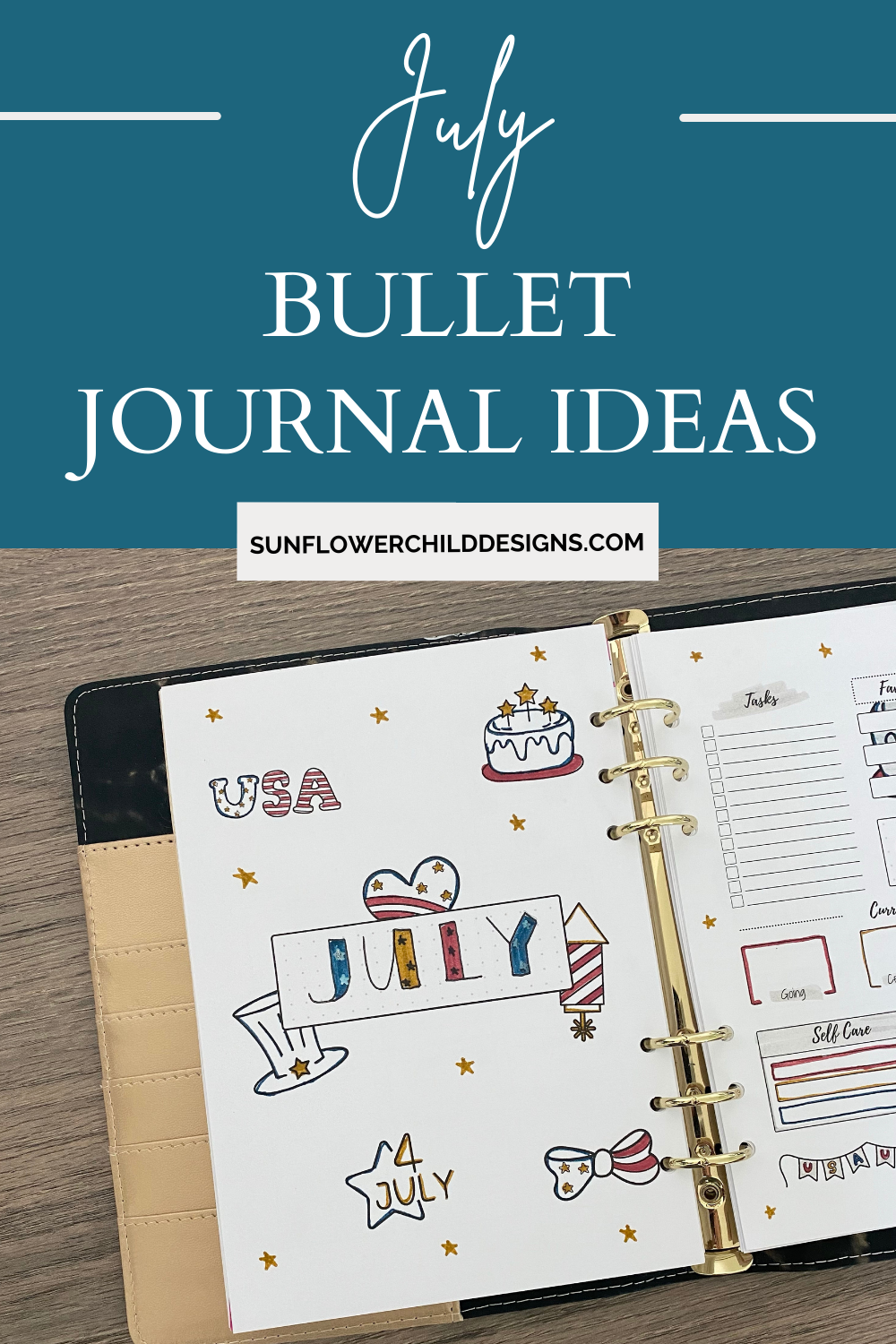July Bullet Journal Ideas using Bullet Journal Printables — Sunflower ...