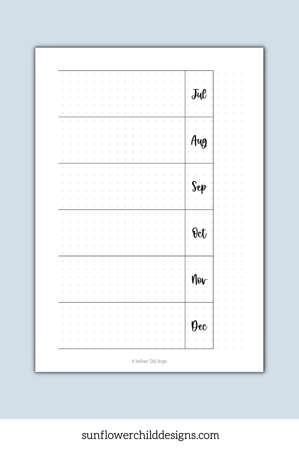 Monthly Recap Bullet Journal Printable Pages - dot grid - Headings ...