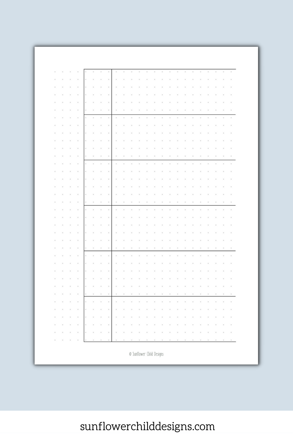 MONTHLY & YEARLY COVERS Printable Bullet Style Journal Template