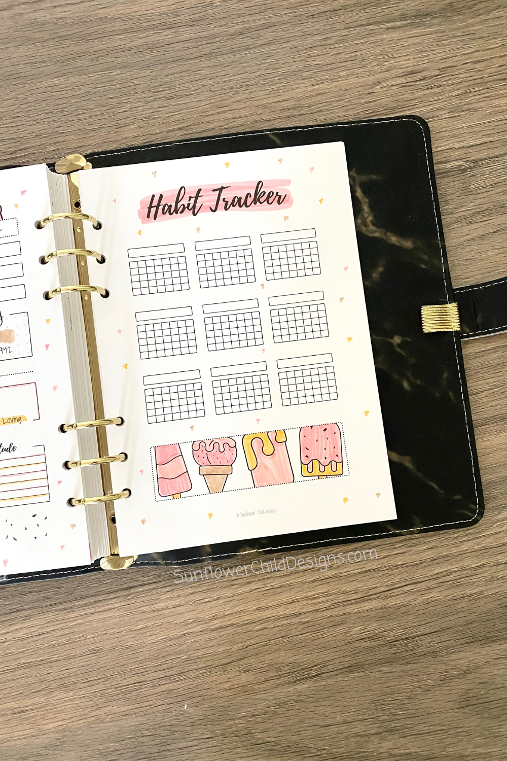 Spiraldex PRINTABLE PDF Planner Bujo Pages Made for 6-ring 