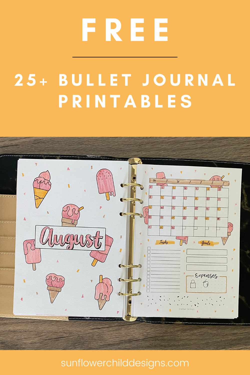Wish list element for bullet journal. Page template with hearts
