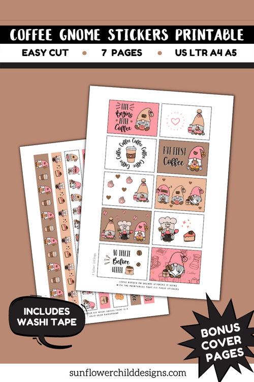 Plants Washi Free Printable Stickers — Sunflower Child Designs