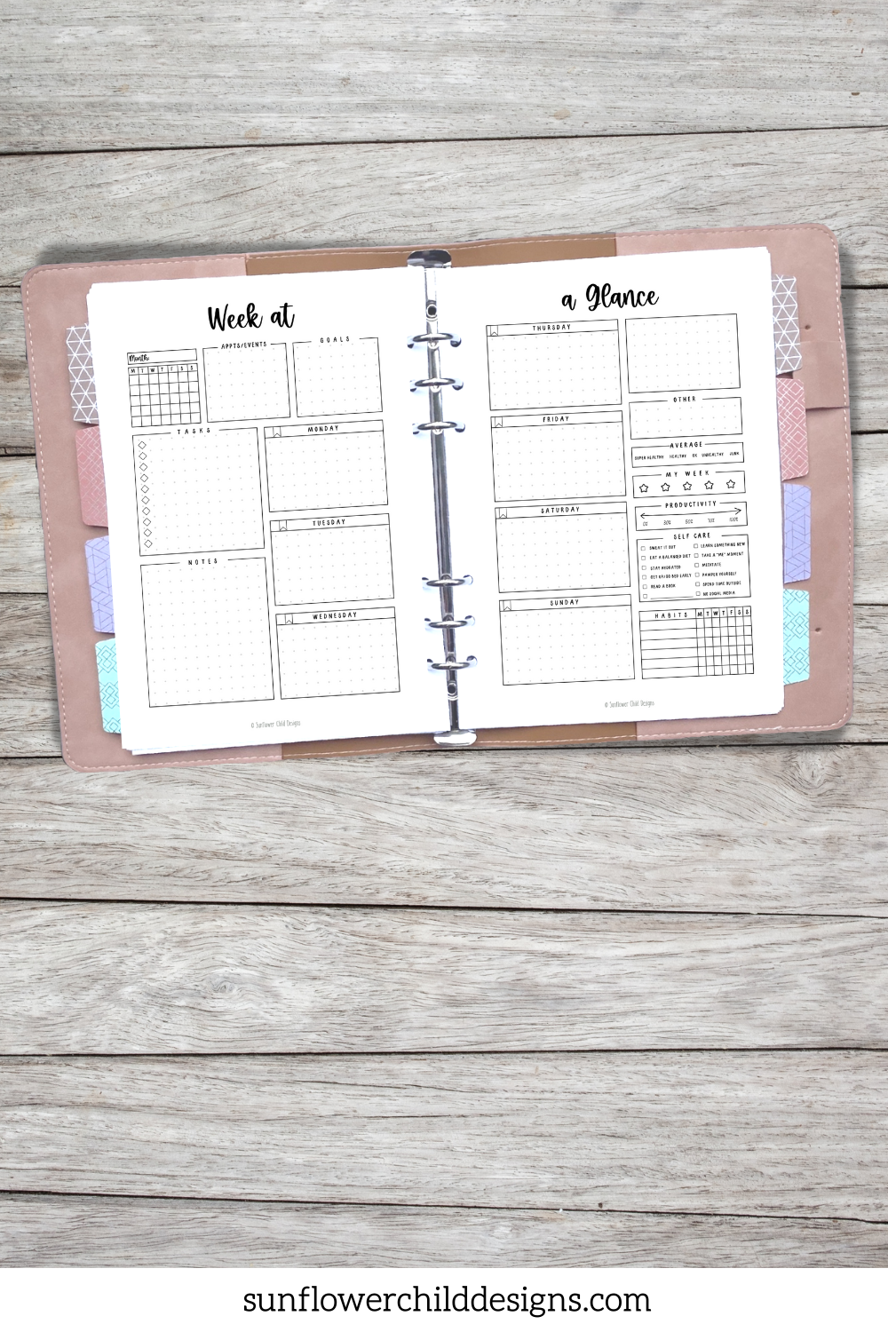 Self Care Daily Planner - Printable Planner Pages Minimalist Edition ...