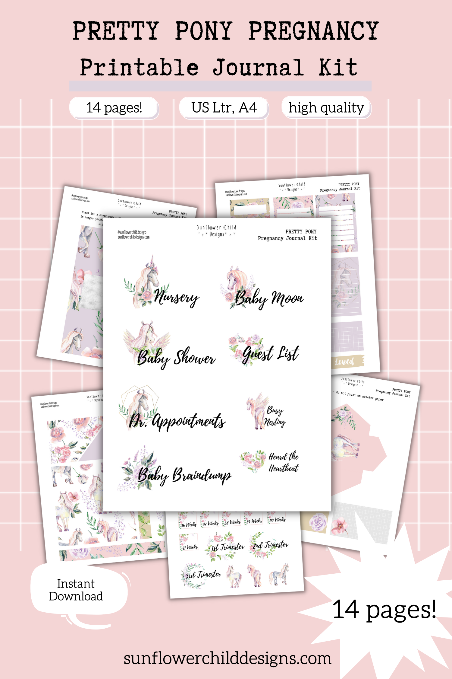 Pregnancy Journal from the Womb to One Year - FREE Pages! — Sunflower ...