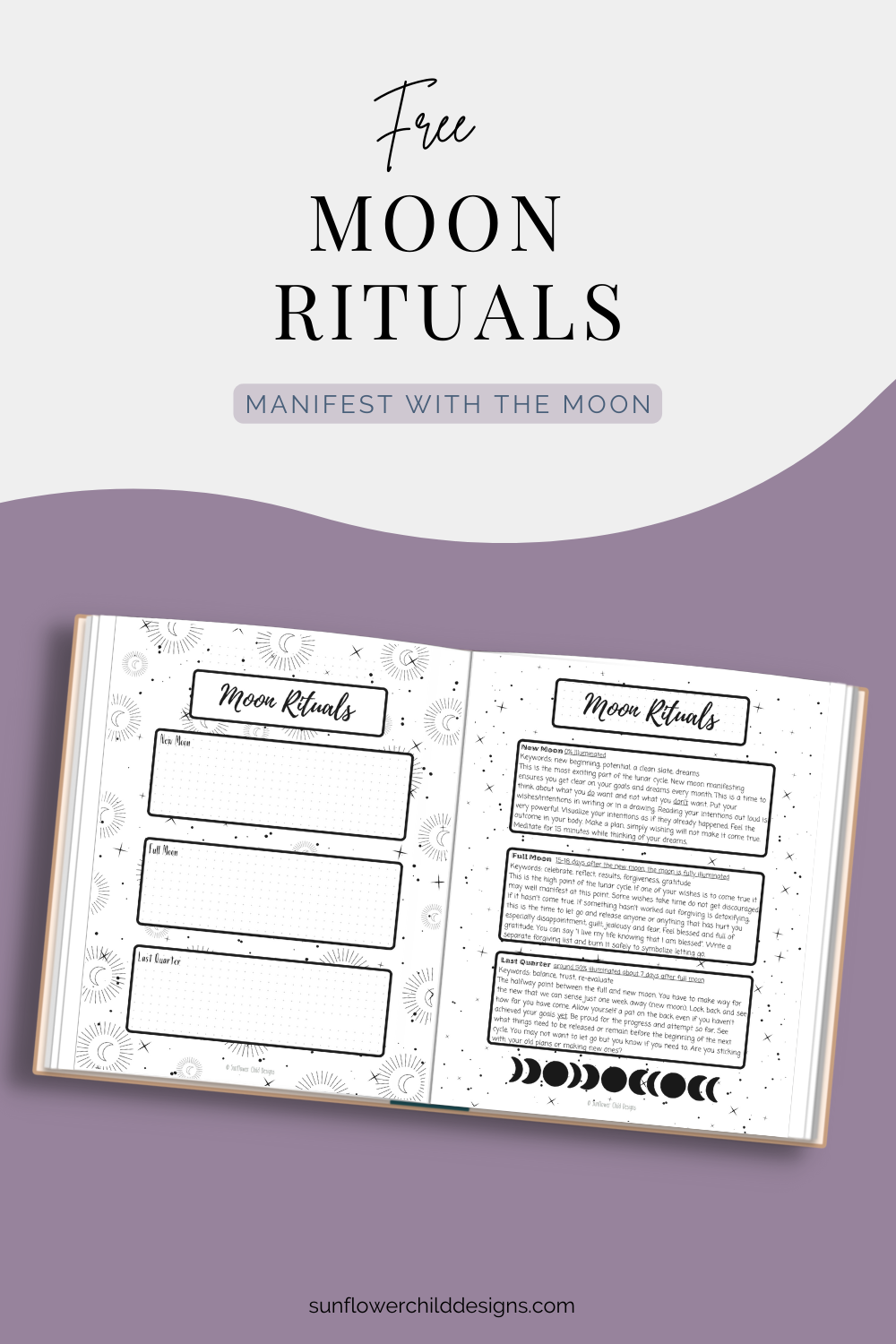 Free Full Moon Rituals Printable Manifest with the Moon