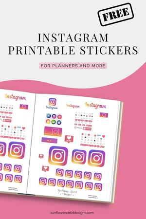 FREE Instagram Sticker Printable for Instagram Tracker for your Bullet ...
