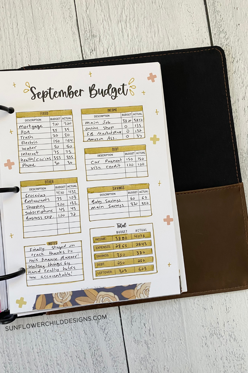September Monthly Budget