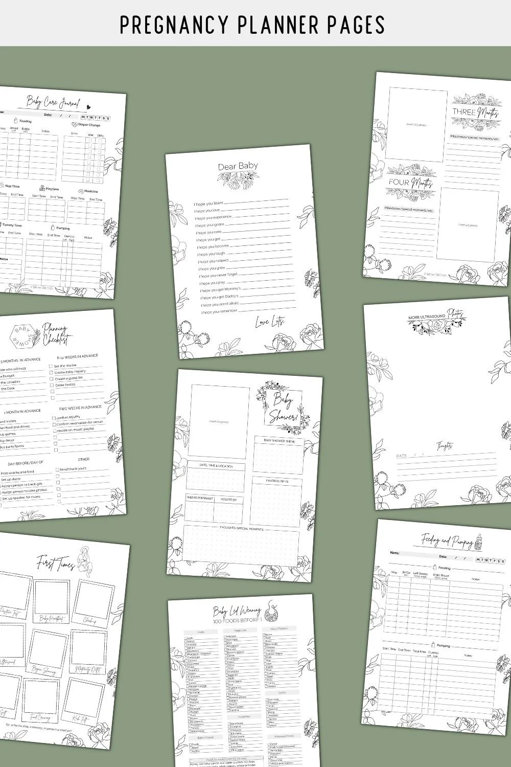 Pregnancy Journal from the Womb to One Year - FREE Pages! — Sunflower Child Designs