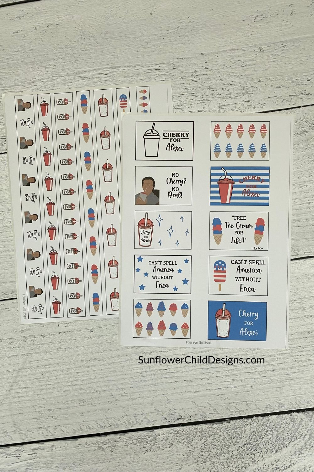 Stranger Things 4th of July Stickers