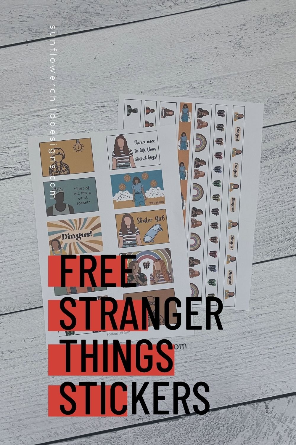 Unleash Your Creativity with FREE Stranger Things Stickers