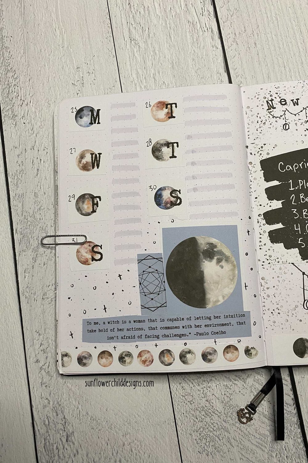 Weekly Page 3 Using Mellow Moon Stickers