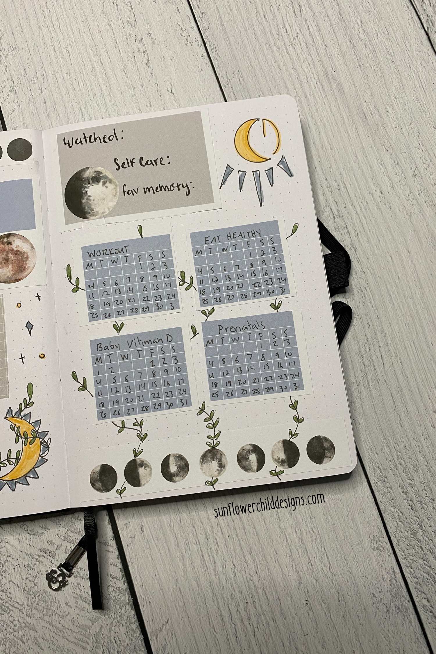 Moon Stickers - Mellow Moons Journal Kit 