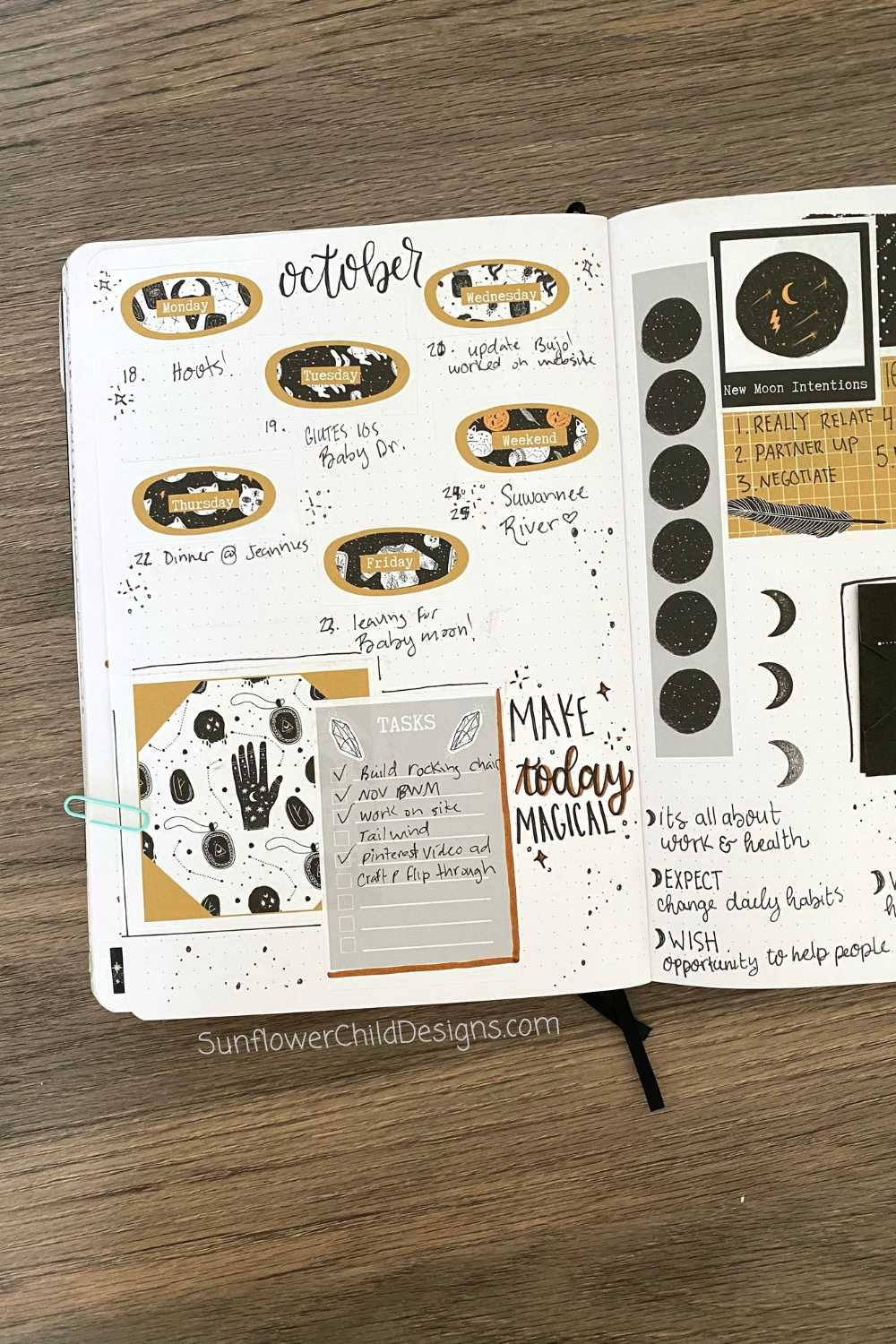 Creatures of the Night Journal Kit Printable Planner Stickers