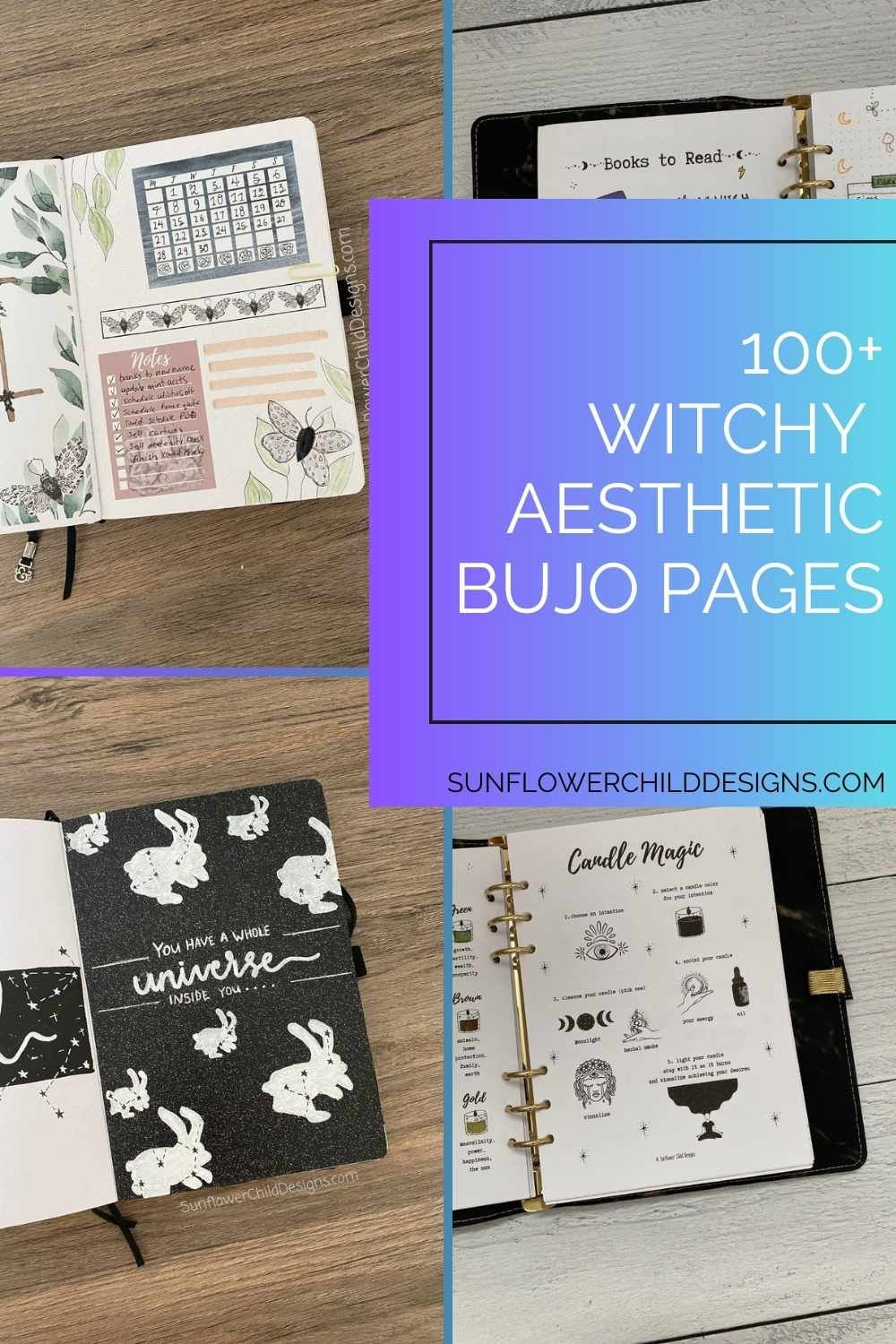 witchy aesthetic bullet journal pages