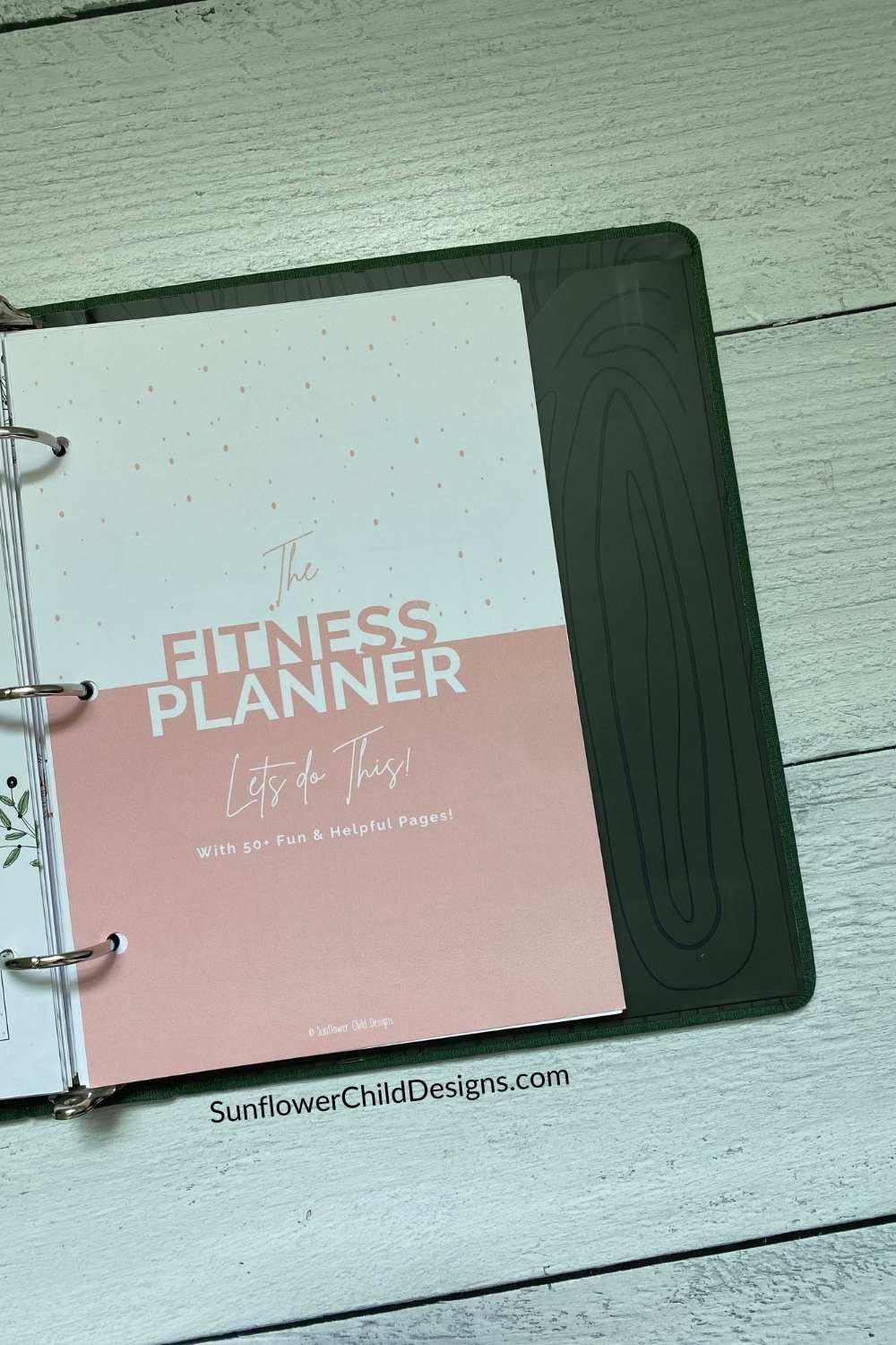 Fitness Planner Pink Aesthetic Cover Page