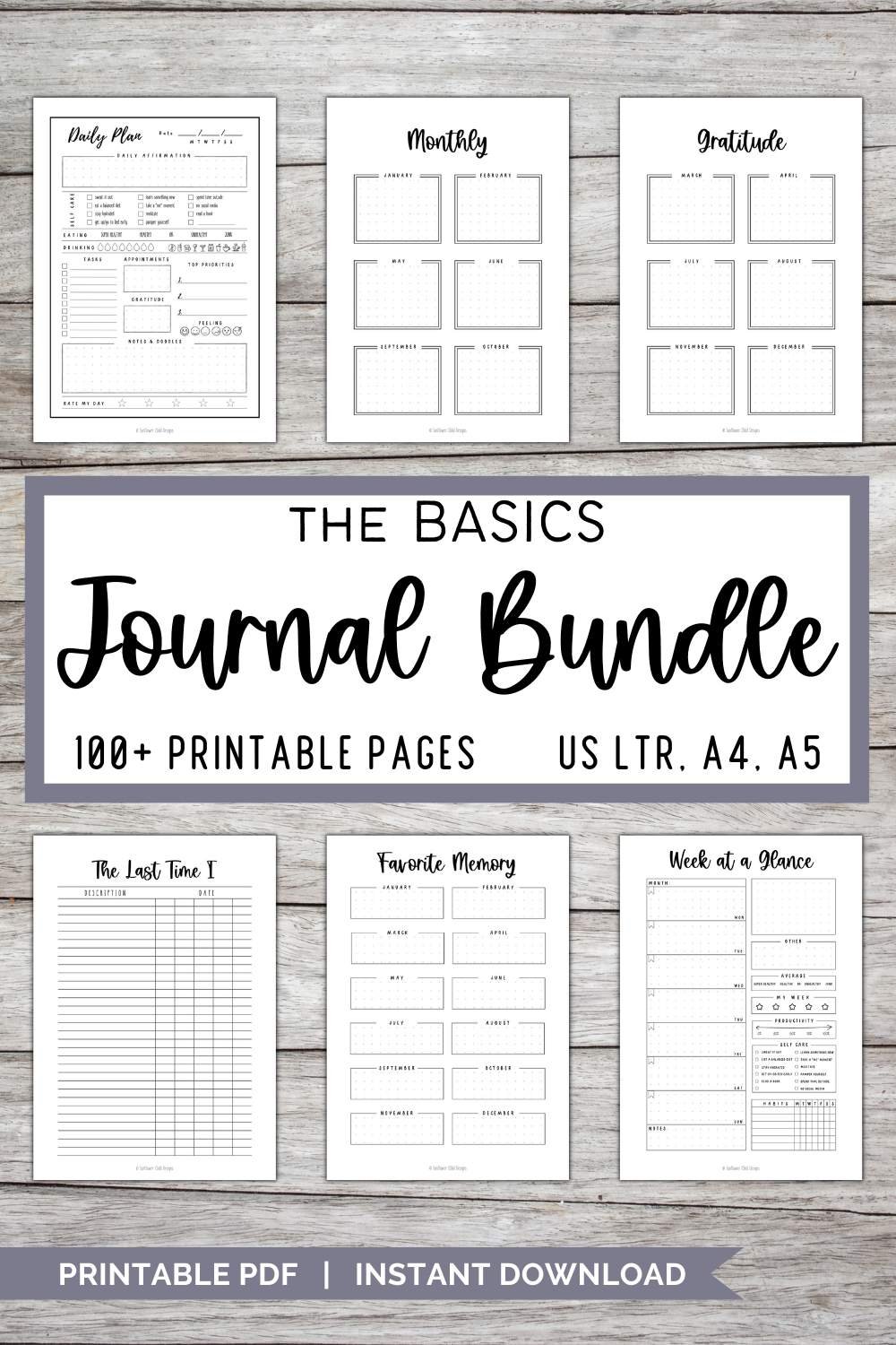 Free Printable Bullet Journal Pages - The Basics - Journal Freaks