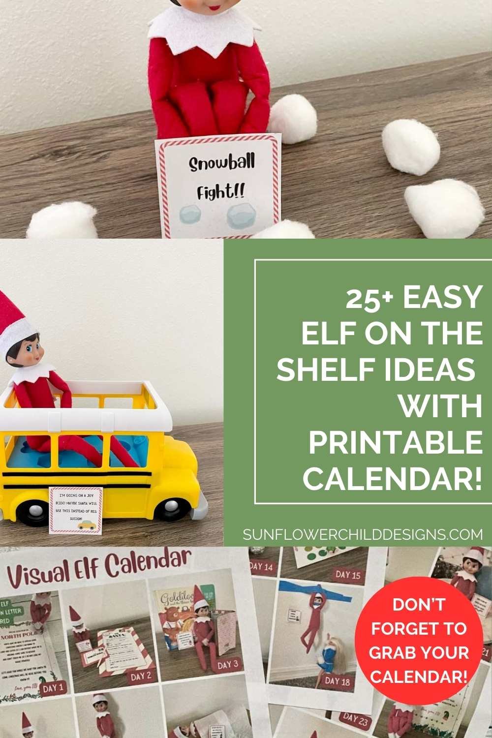 Unleash Holiday Magic: 25+ Simple Elf on the Shelf Ideas &amp; Printable Calendar!