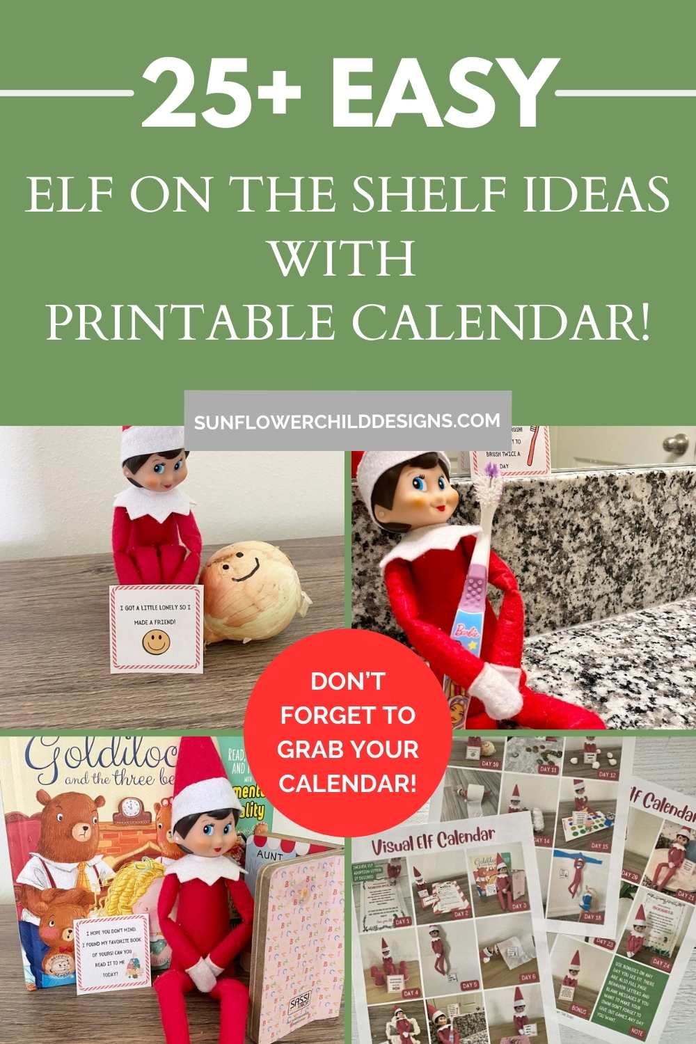 Unleash Holiday Magic: 25+ Simple Elf on the Shelf Ideas &amp; Printable Calendar!