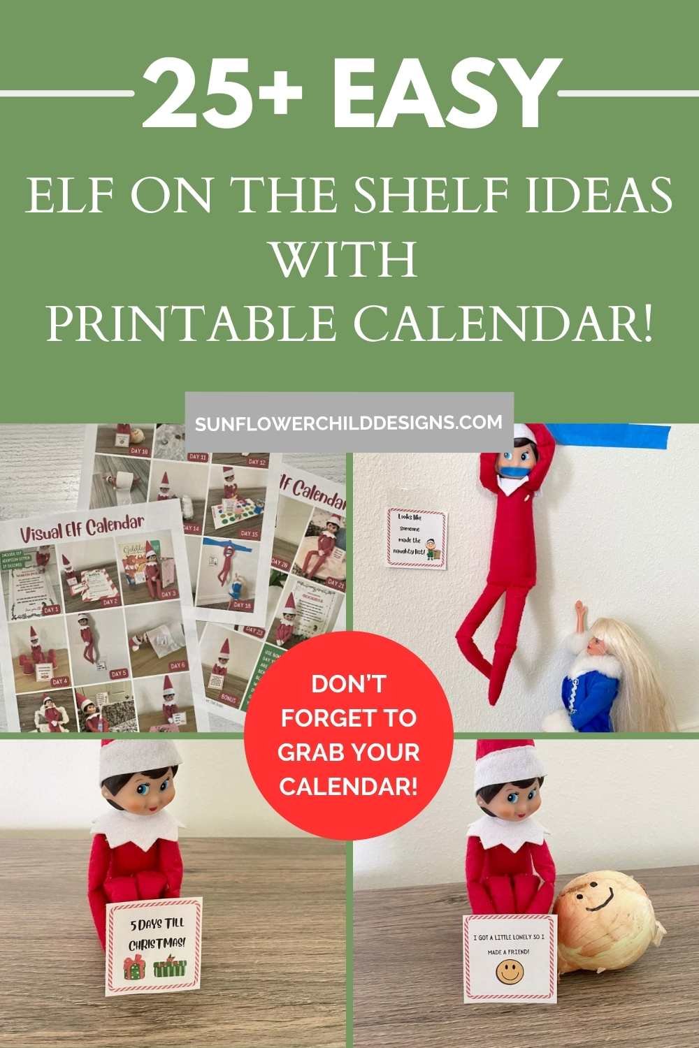 Unleash Holiday Magic: 25+ Simple Elf on the Shelf Ideas &amp; Printable Calendar!