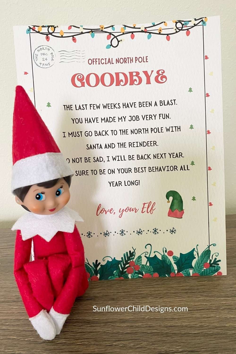 Elf says goodbye on Christmas Eve