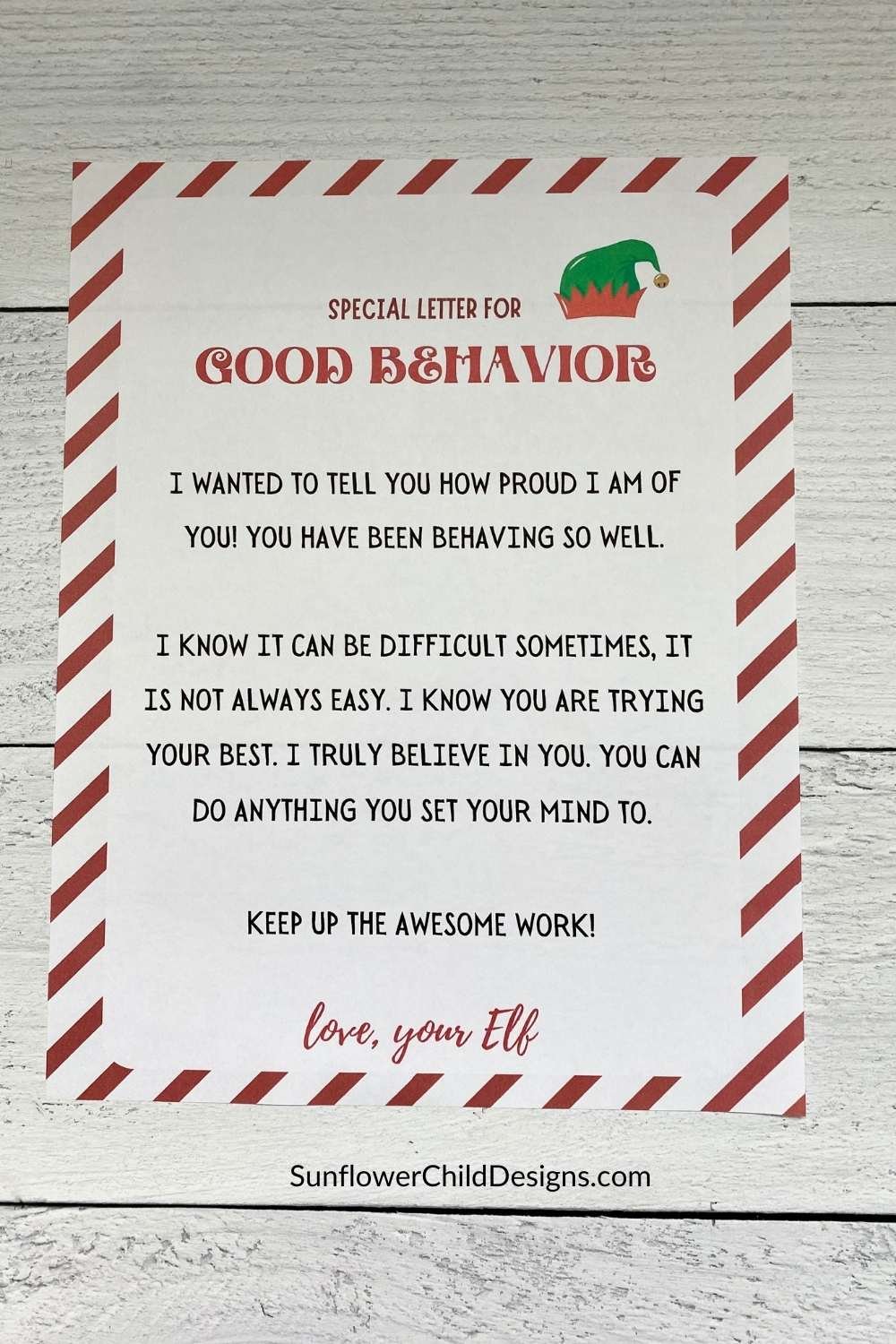 Good behavior letter