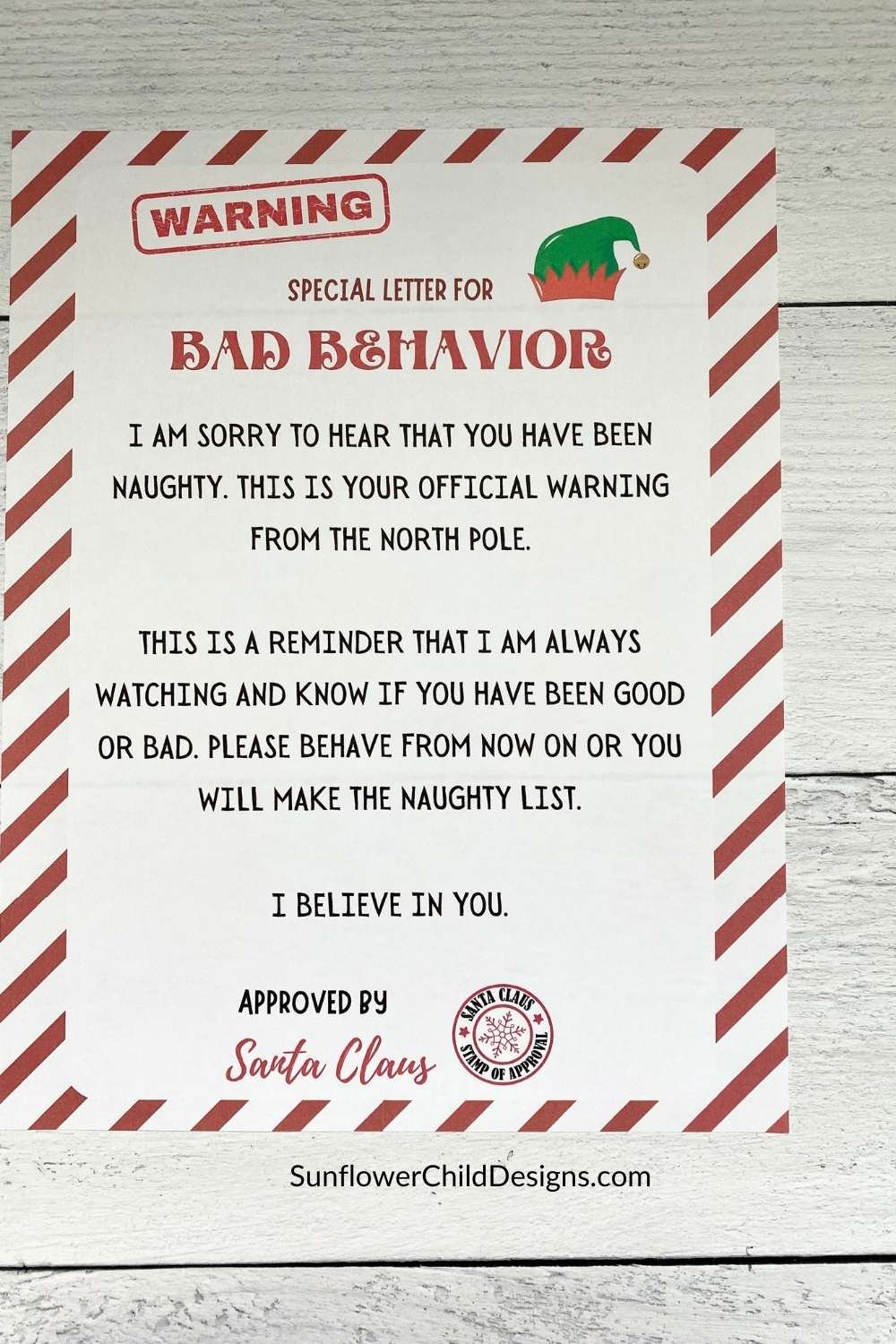Warning Letter Straight from Santa Claus
