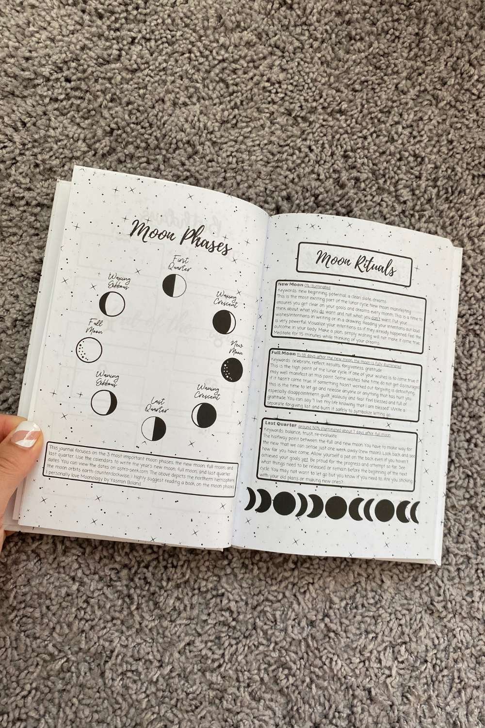 "Dive into our Self-Care Witchy Bullet Journal with monthly moon rituals! Designed for those who crave a ready-to-use bullet journal infused with magic. Start your mystical self-care journey today!"