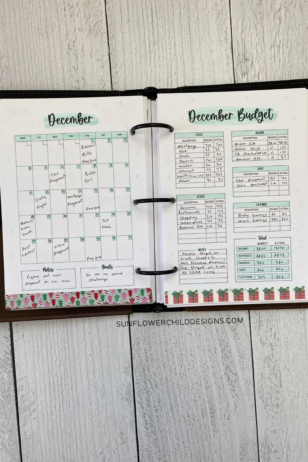 Finance Planner Pages