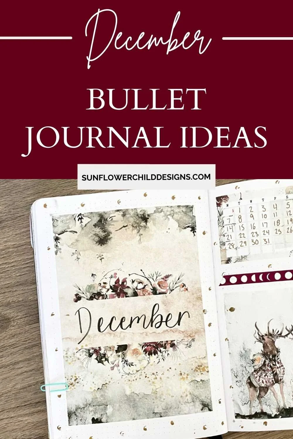 December Bullet Journal Ideas Using Printable Planner Stickers