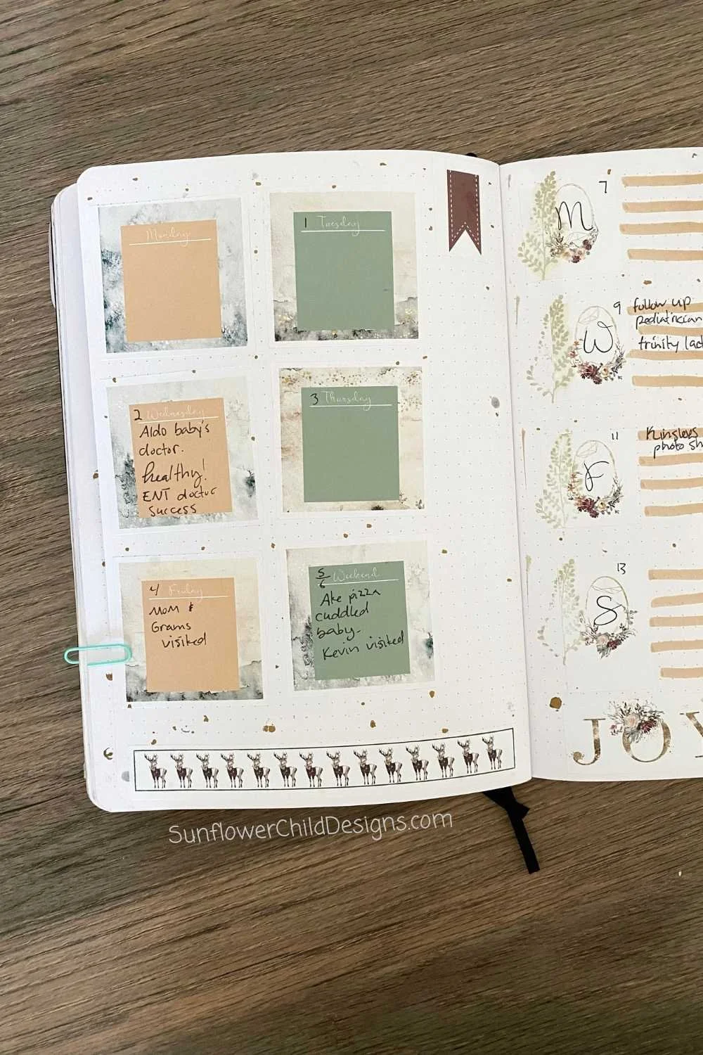 December Bullet Journal Ideas Weekly Spread