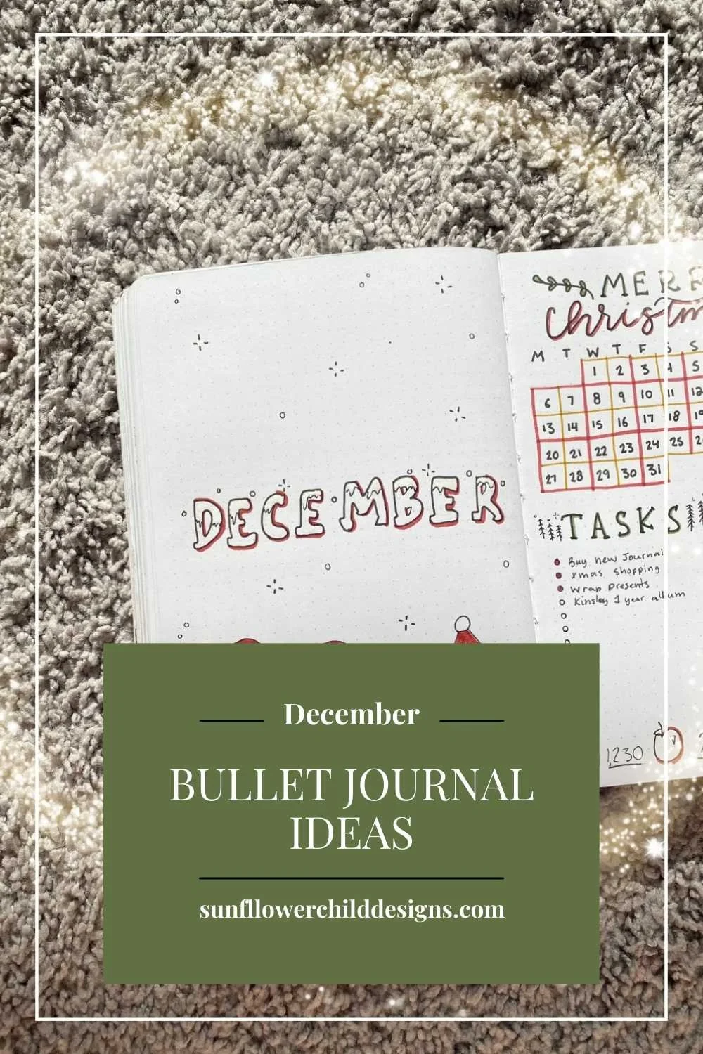 December Bullet Journal Ideas - Christmas Gnomes
