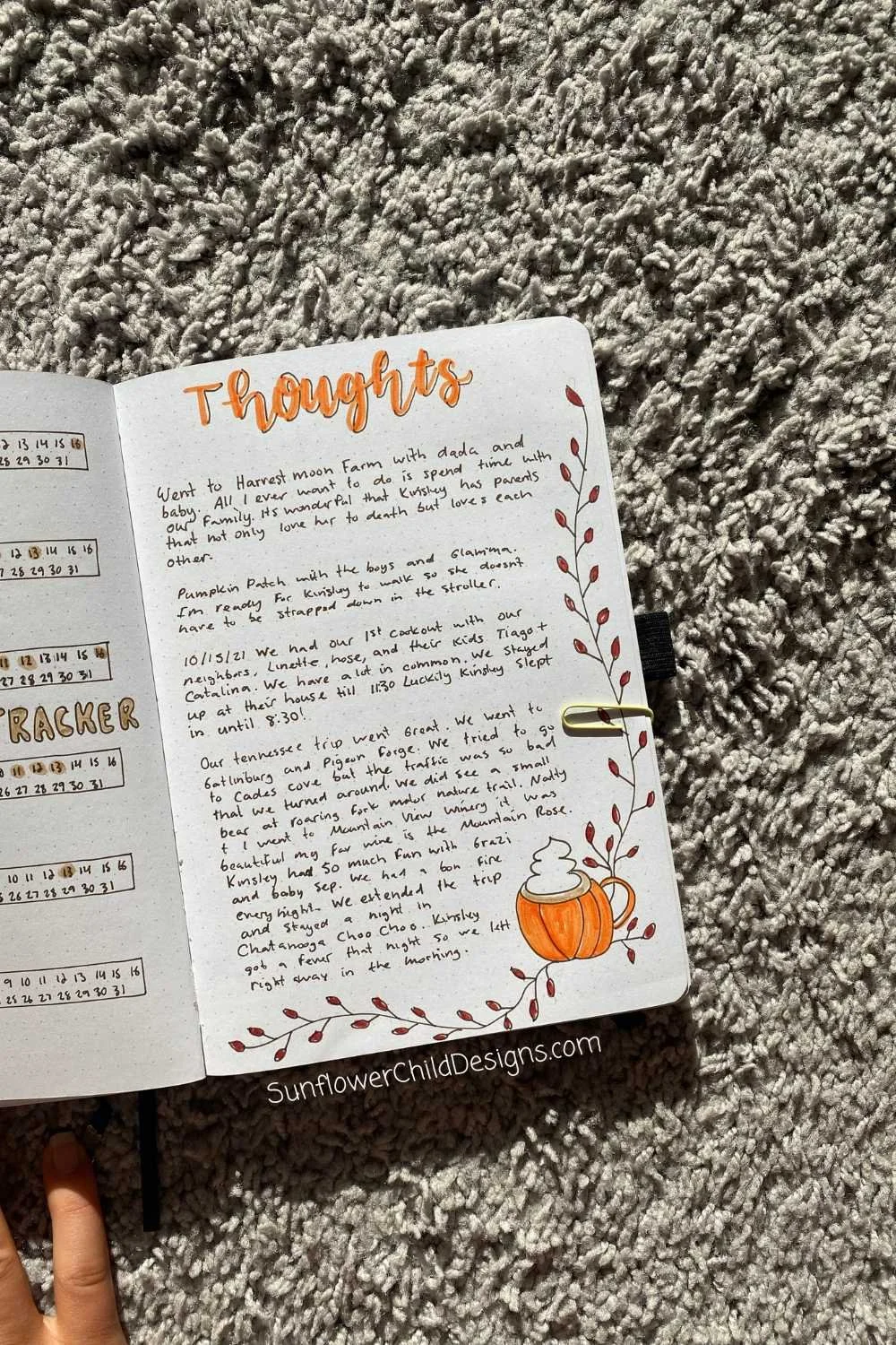 October Thoughts Page / Brain Dump