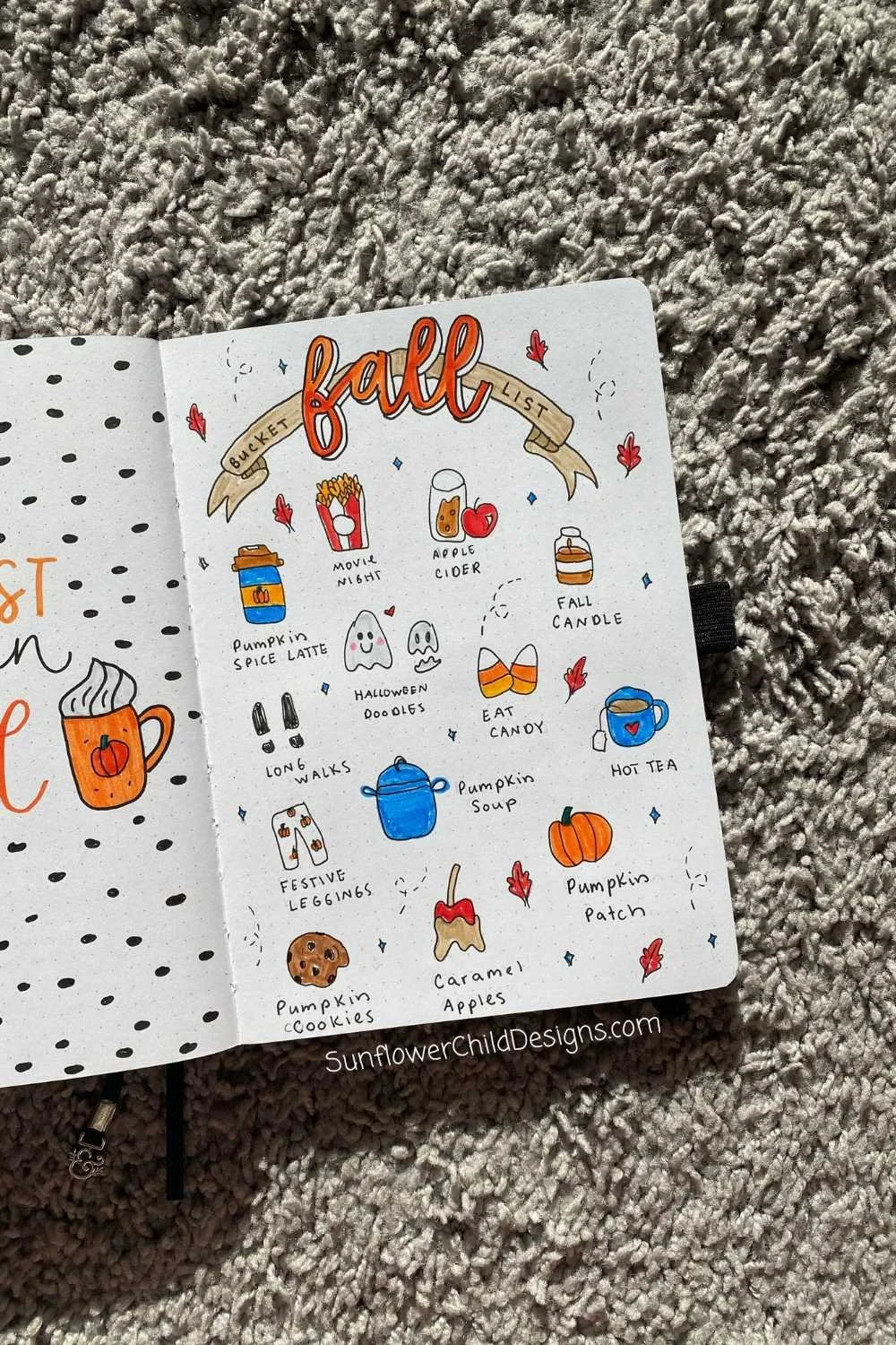 Fall Bucket List Bullet Journal Idea