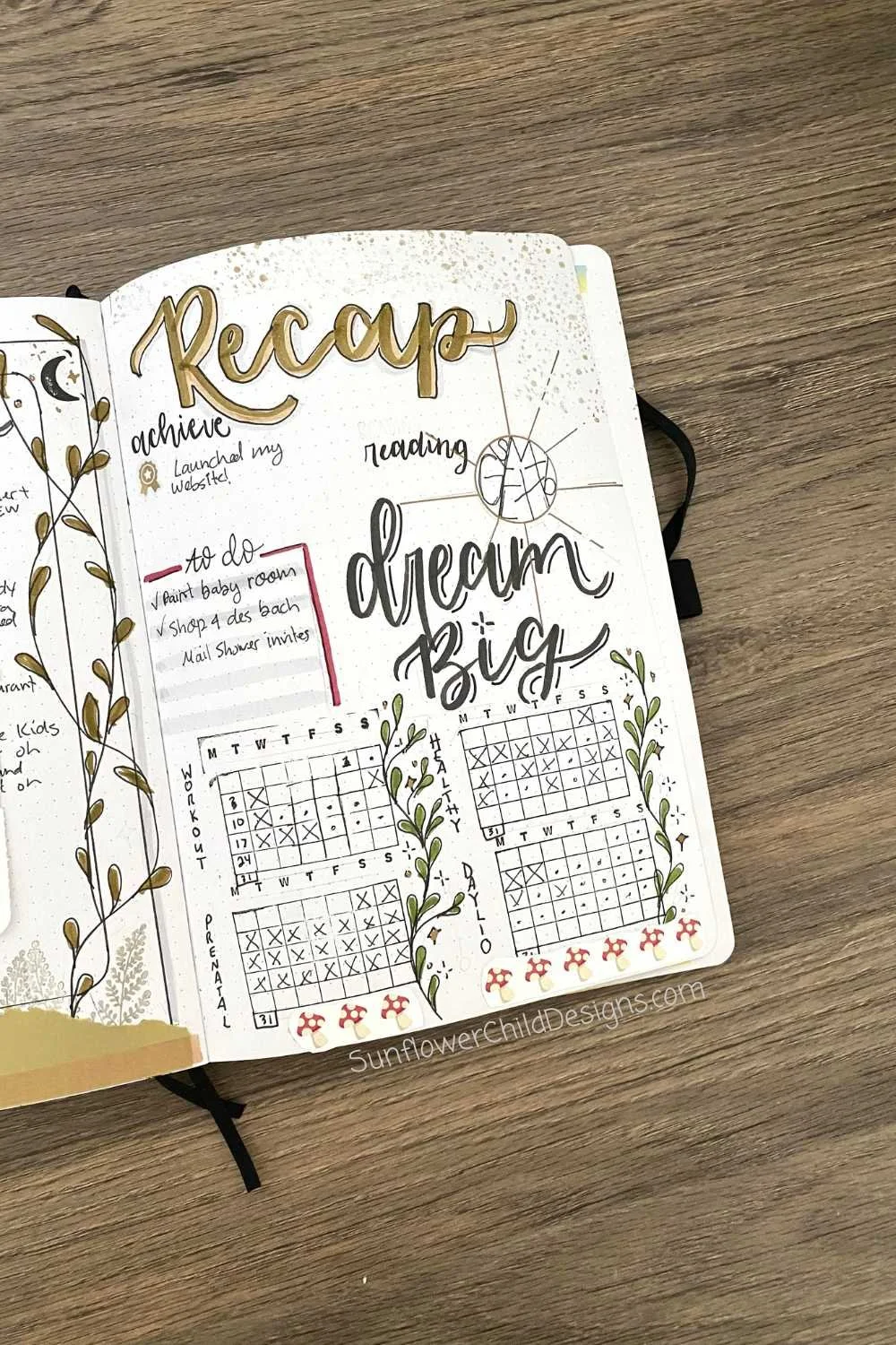 Bullet Journal Monthly Recap