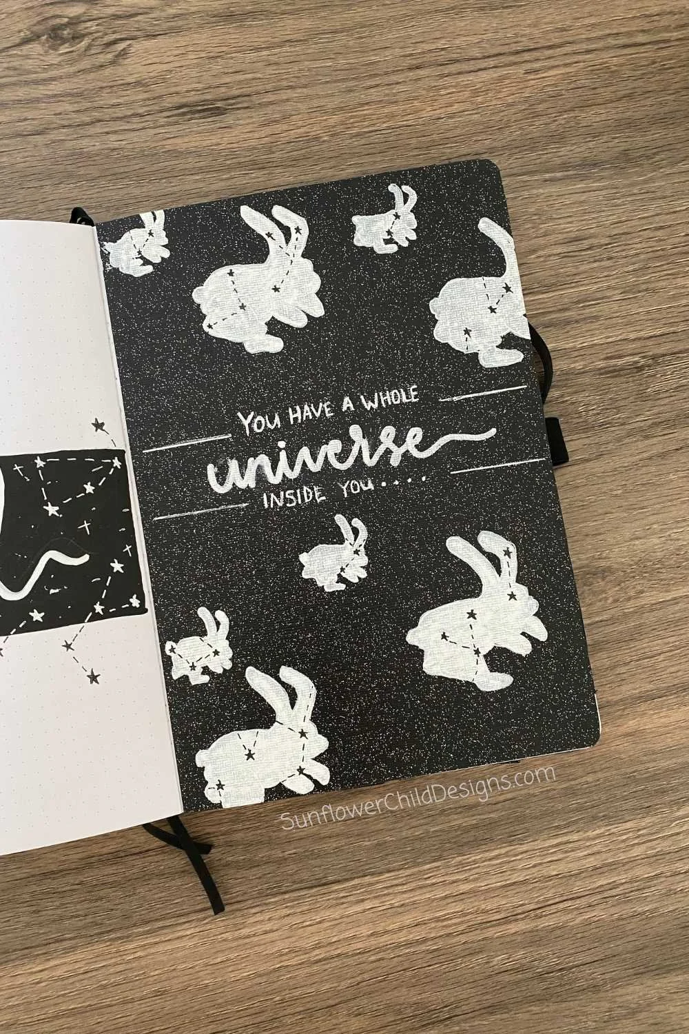 April Witchy Bunny Bullet Journal Quote Page