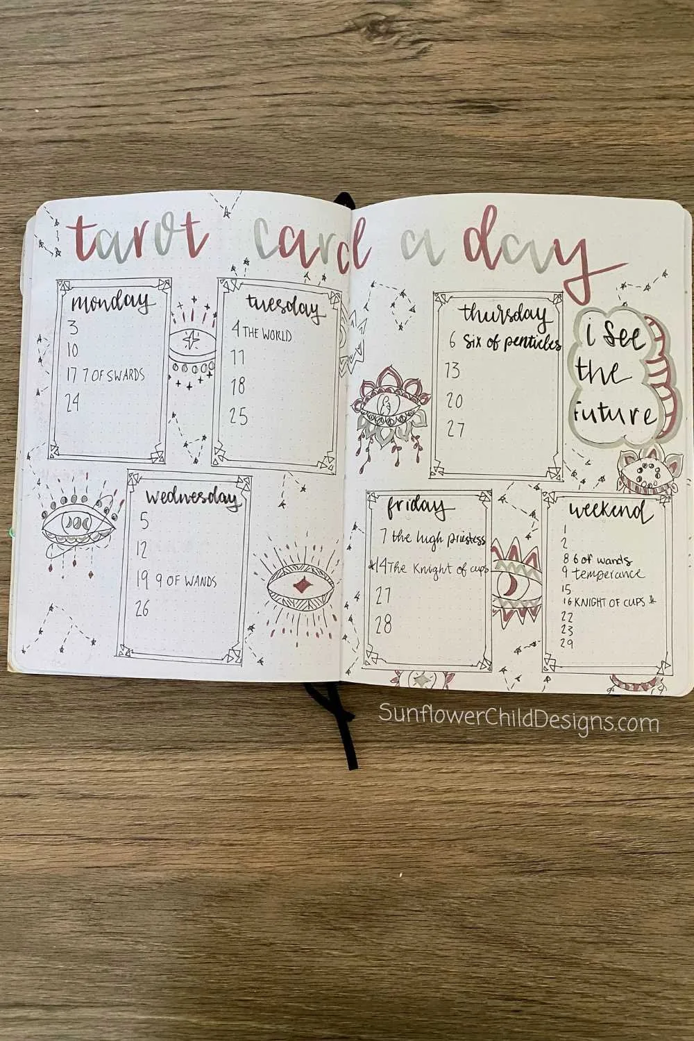 Tarot Card Spread Bullet Journal