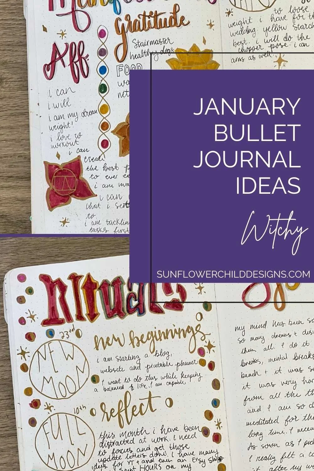 January Bullet Journal Ideas for a Witchy Bullet Journal